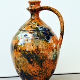 Pichet à eau très décoratif émaillé Teimel Istvan Obanya Boros kancso poterie