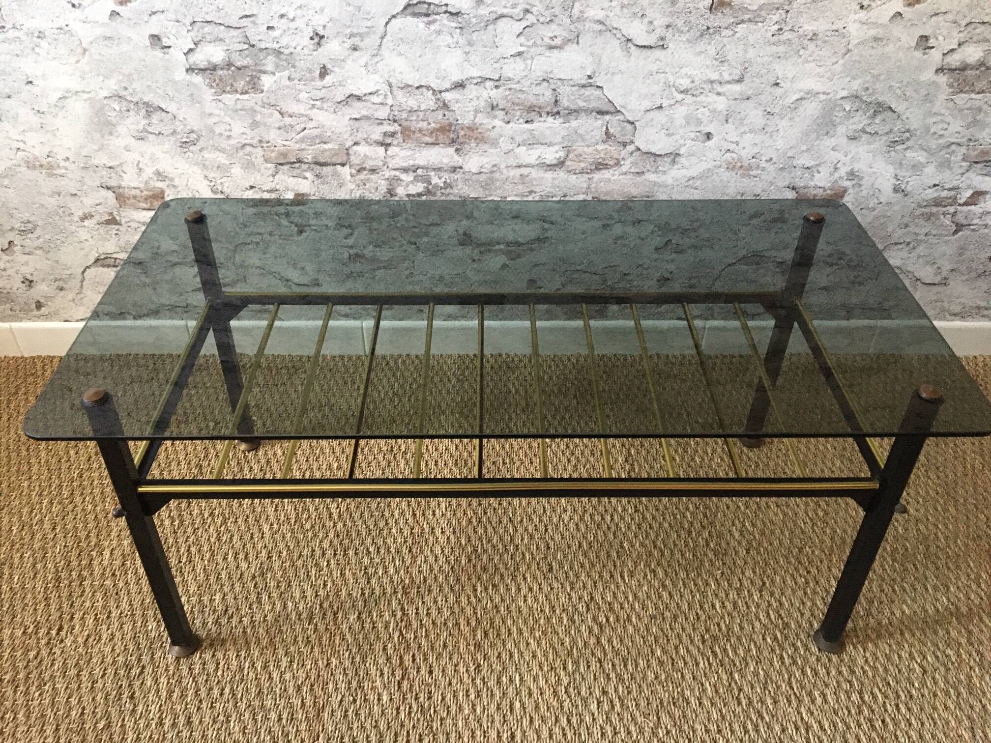 Smoked glass coffee table