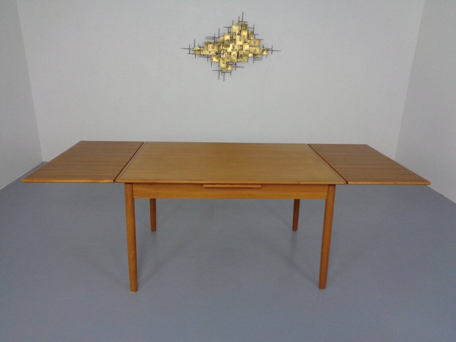 Large Danish Teak Extendable Dining Table, 1960s