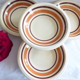 Set of 4 hollow earthenware plates