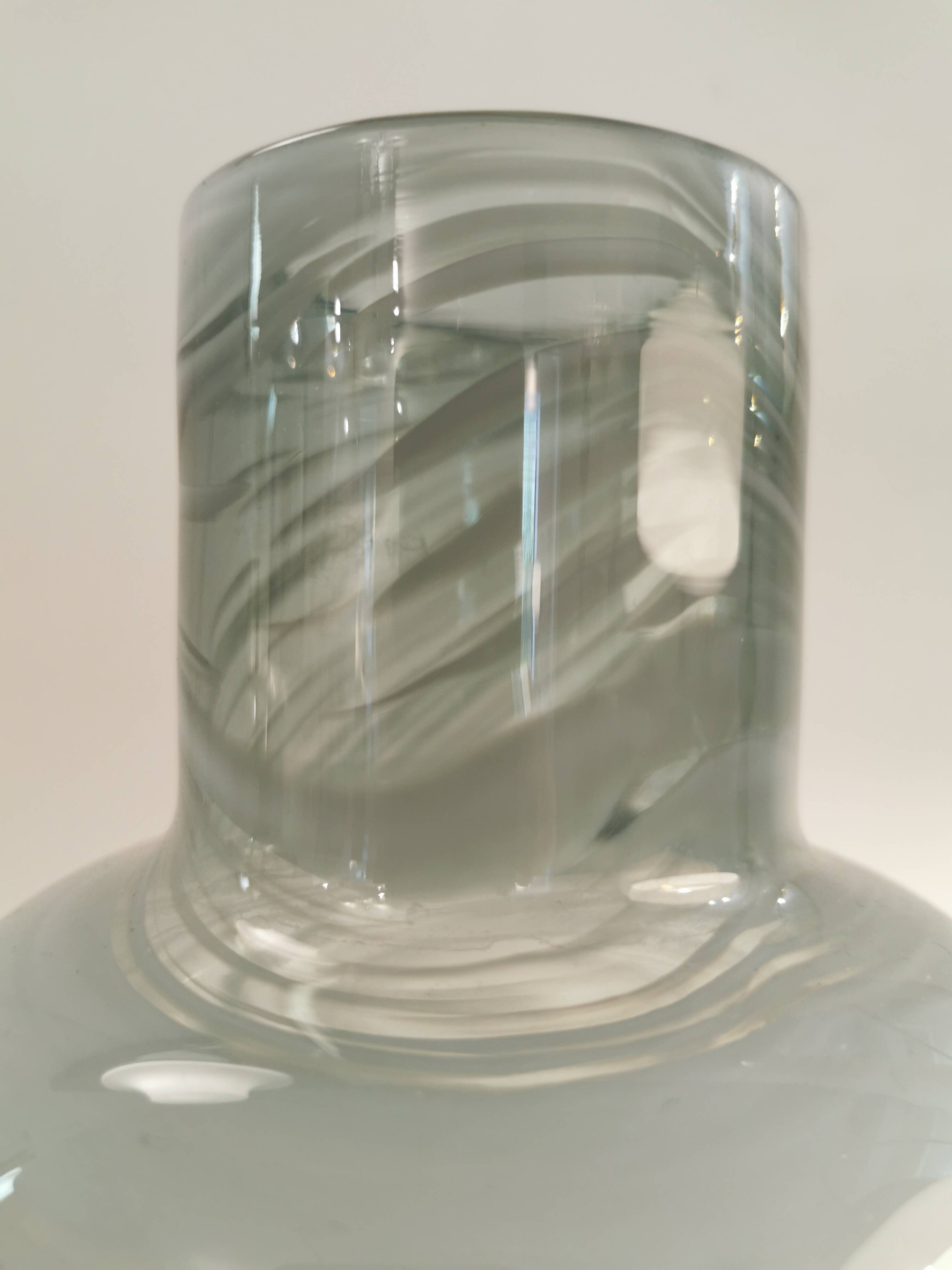 Vintage blown glass bottle vase