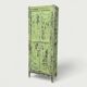 Armoire bonnetière parisienne ancienne patine kaki