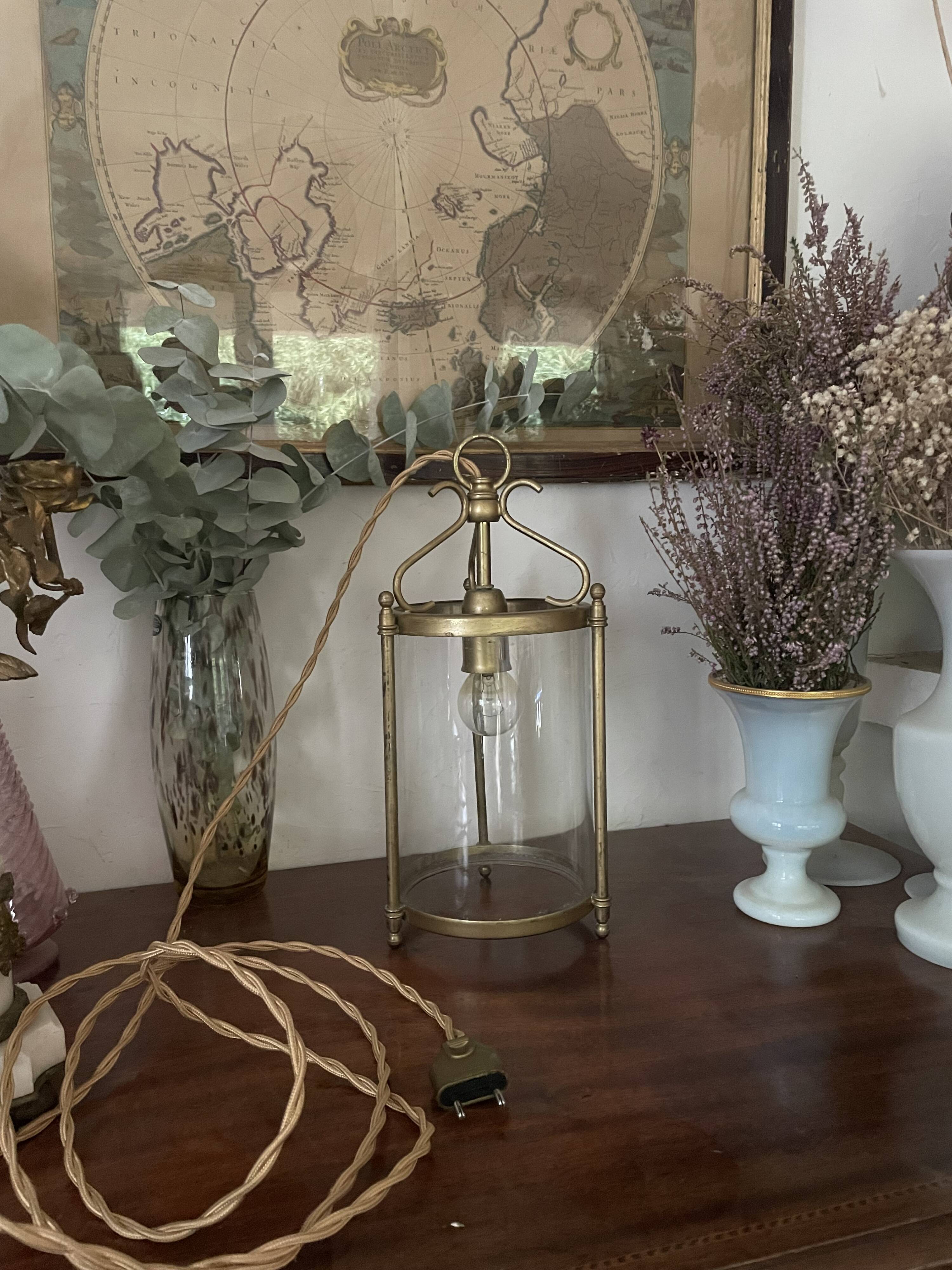 Brass hanging lamp