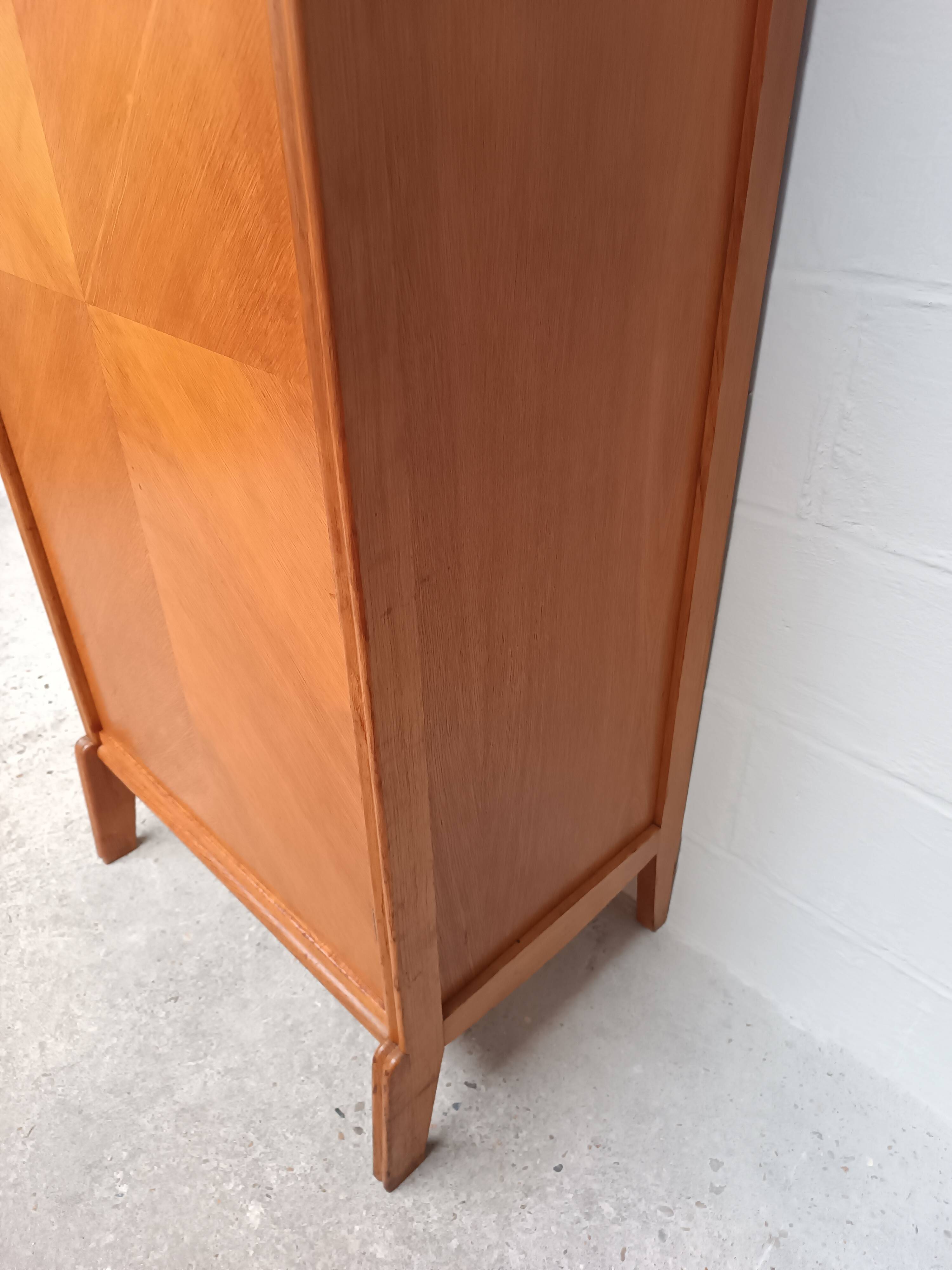 Wing-shaped locker cabinet from the 1950s