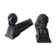 Pair of anthropomorphic cast iron chenets