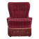 1960s, Danish armchair, original striped red furniture velour.