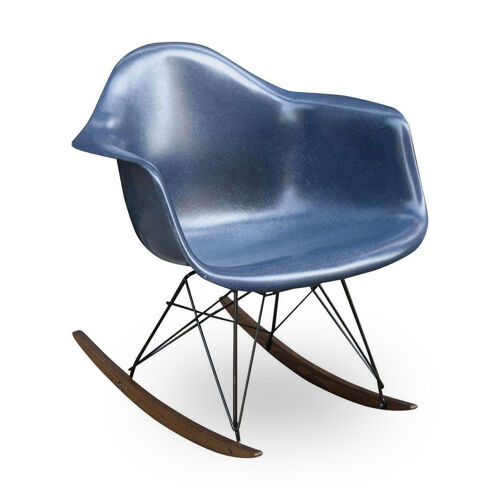 Rocking chair RAR Navy Blue by Charles & Ray Eames - Herman Miller-1970