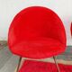 pair of vintage armchairs (red fur)