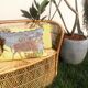 Vintage sofa 2 places rattan