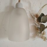 Old opaque glass hand lamp