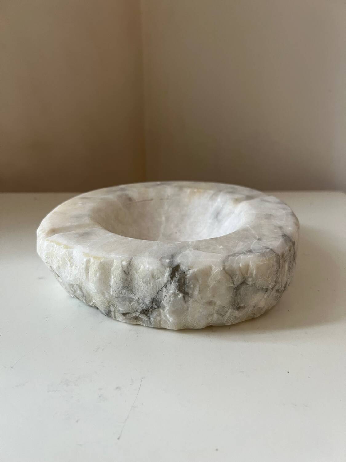 Vintage 1970s hard stone ashtray (marble, granite)
