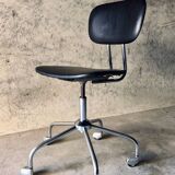 1950s/60s Chrome and Faux Leather Office Chair