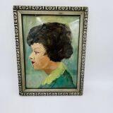Painting head of a woman signed