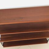 String wall shelf in wood and metal, 1960s