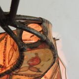 Moroccan henna lamp in leather /oriental lamp/Marrakech/45 cm /Vintage