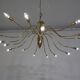 Large Italian brass chandelier, 1960s