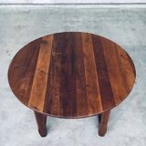 Popular Work Oak Extendable Dining Table, France, 1930s