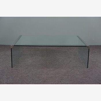 Vintage Italian glass coffee table by Pierangelo Gallotti for Galotti & Radice