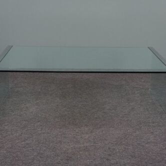 Vintage Italian glass coffee table by Pierangelo Gallotti for Galotti & Radice