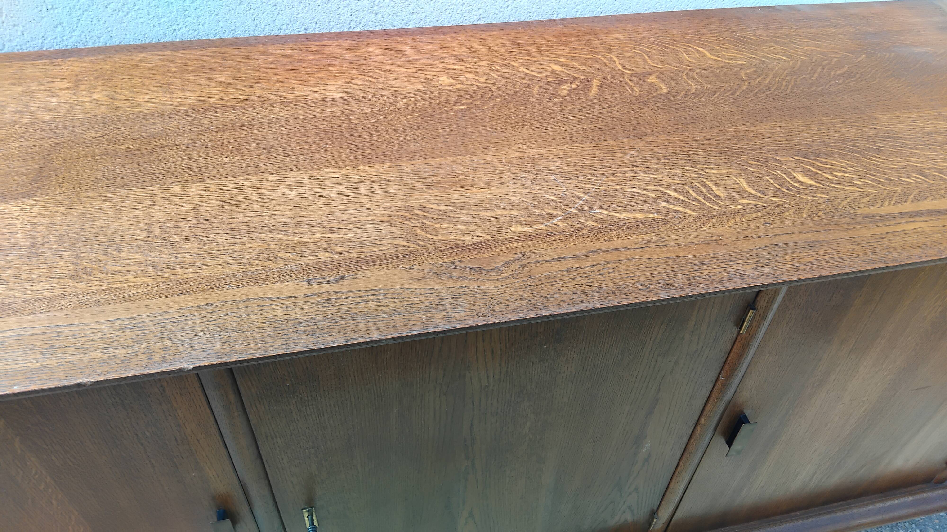 Buffet bas enfilade vintage pieds compas année 50 60