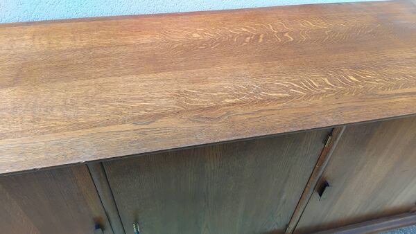 Buffet bas enfilade vintage pieds compas année 50 60
