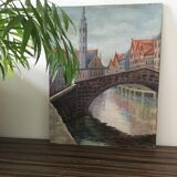 Oil on canvas seen from Bruges
