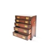 Commode de campagne ancienne de style militaire