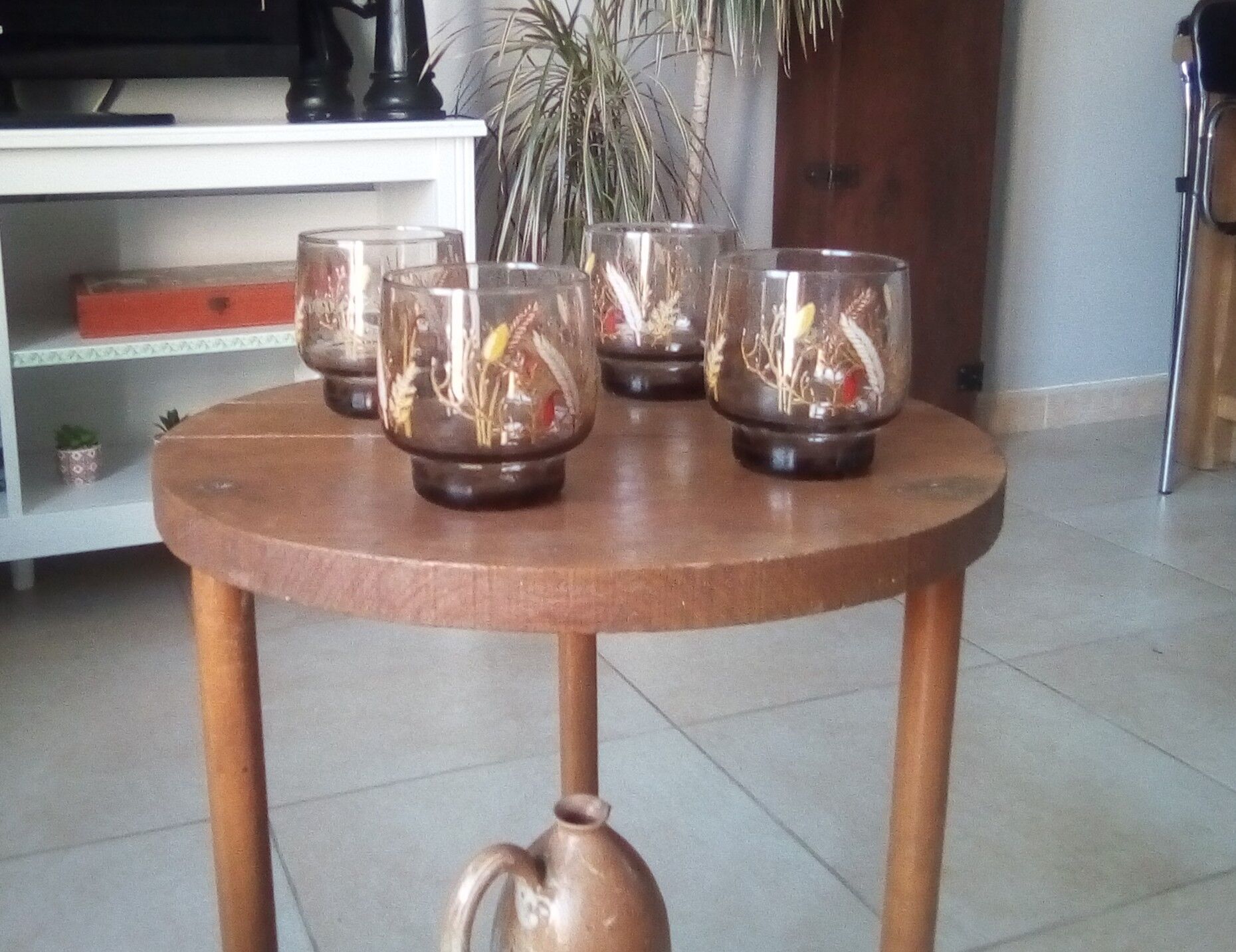 Set of 4 glasses "Tivoli" 70s glass of Arques Luminarc
