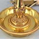 Hot water bottle lamp in solid bronze gilded style Louis XVI Lampshade Color Bordeaux "Lucien Gau"