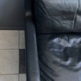 black leather Tecta -seat sofa by Hans Konecke 1960s