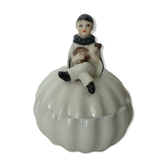 Bonbonniere porcelain box decor pierrot