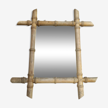 Old bamboo mirror 40x45cm
