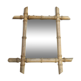 Old bamboo mirror 40x45cm