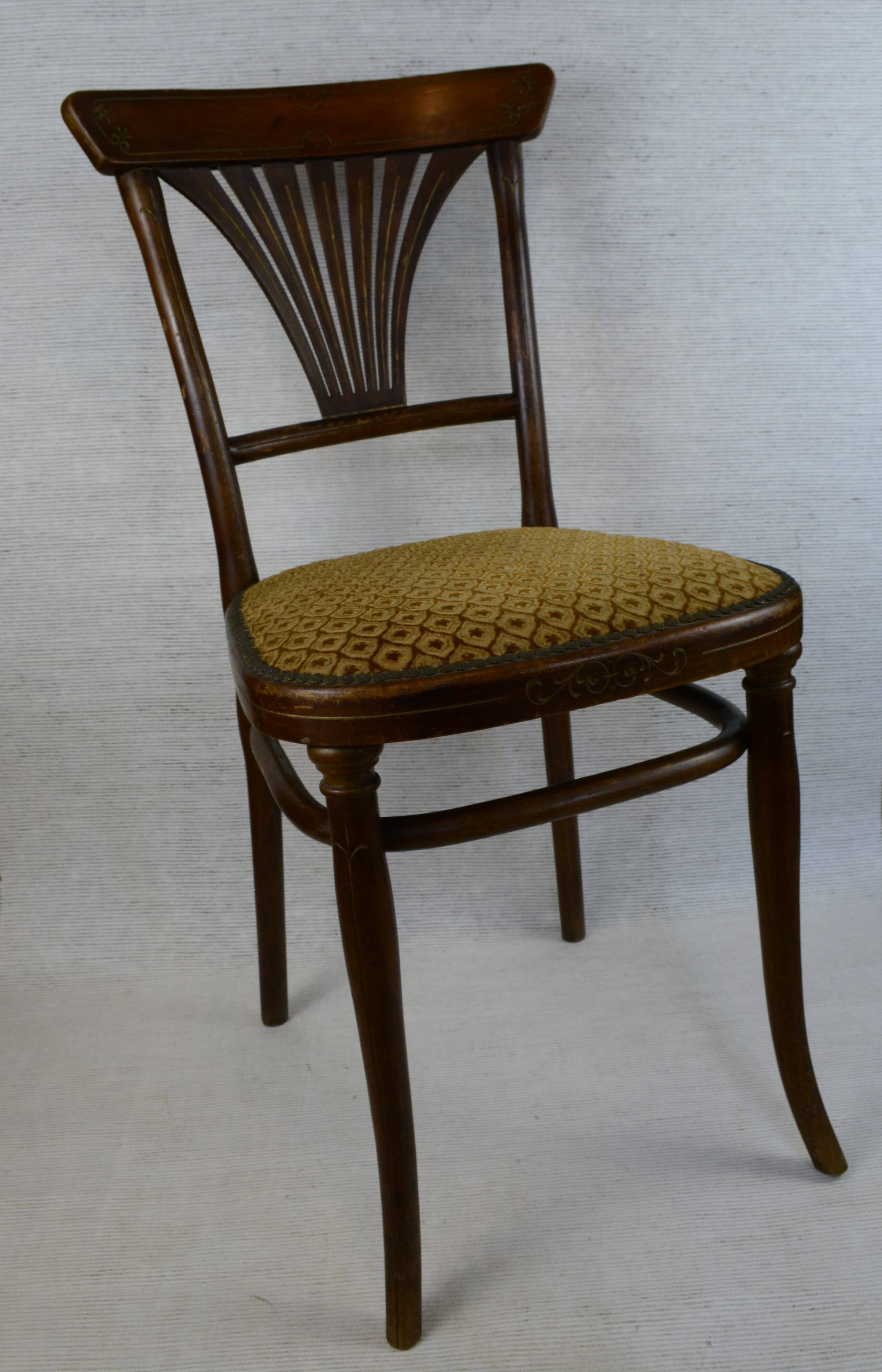 Pair of Thonet Art Deco palmette chairs. Model 221.