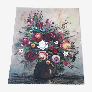 Painting bouquet of flowers