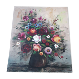 Painting bouquet of flowers