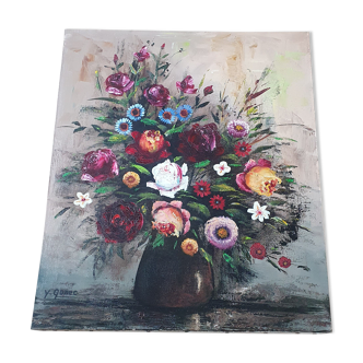 Painting bouquet of flowers