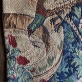 Numbered Halluin Tapestry - Pair of Pheasants Drinking at the Fountain Against Greenery