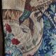 Tapisserie d'Halluin numérotée - couple de faisans buvant à la fontaine sur verdure