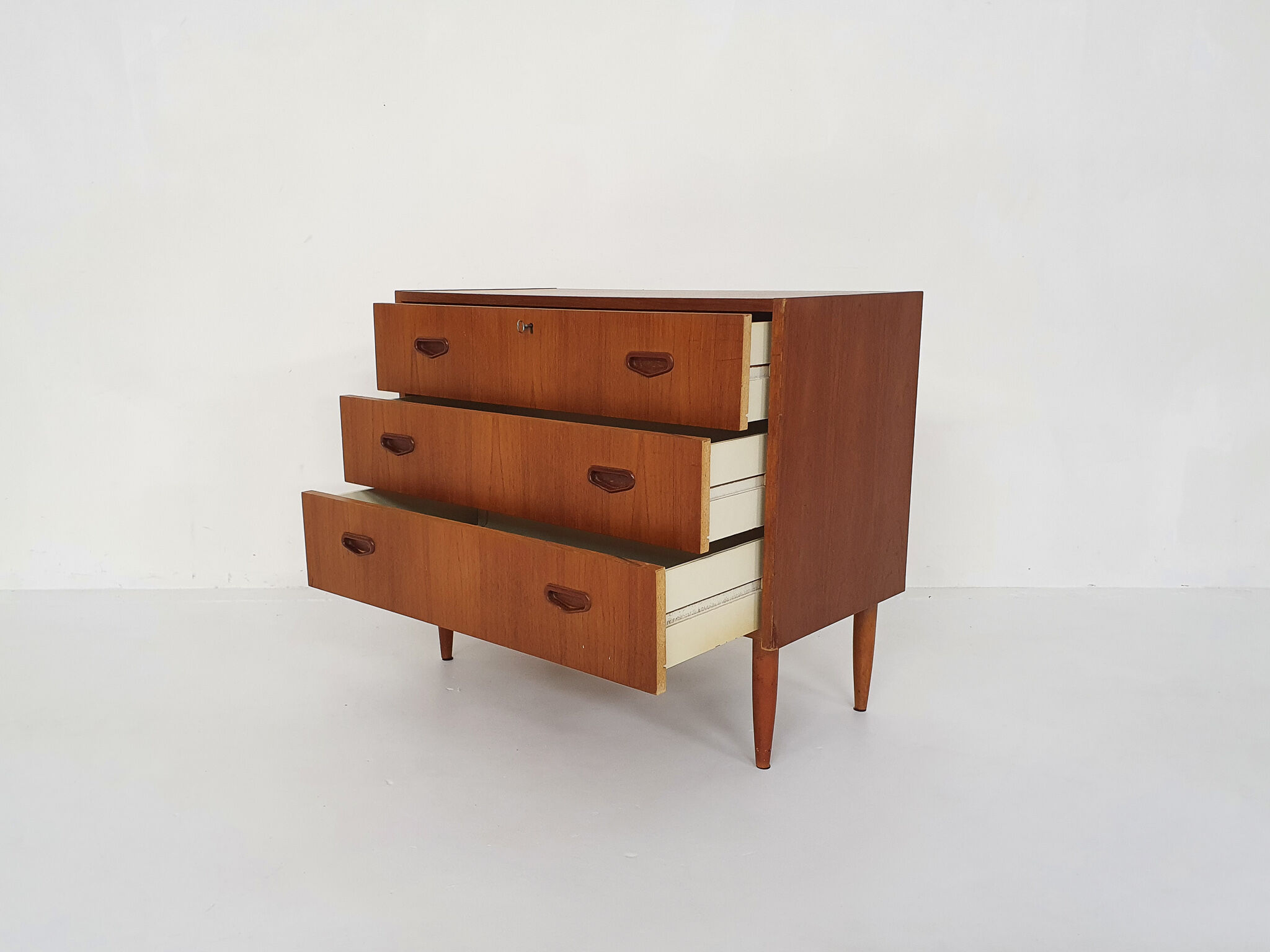 Scandinavian modern teak chest of drawers, Sweden 1960's