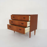 Scandinavian modern teak chest of drawers, Sweden 1960's