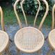 4 chaises bistrot vintage cannées