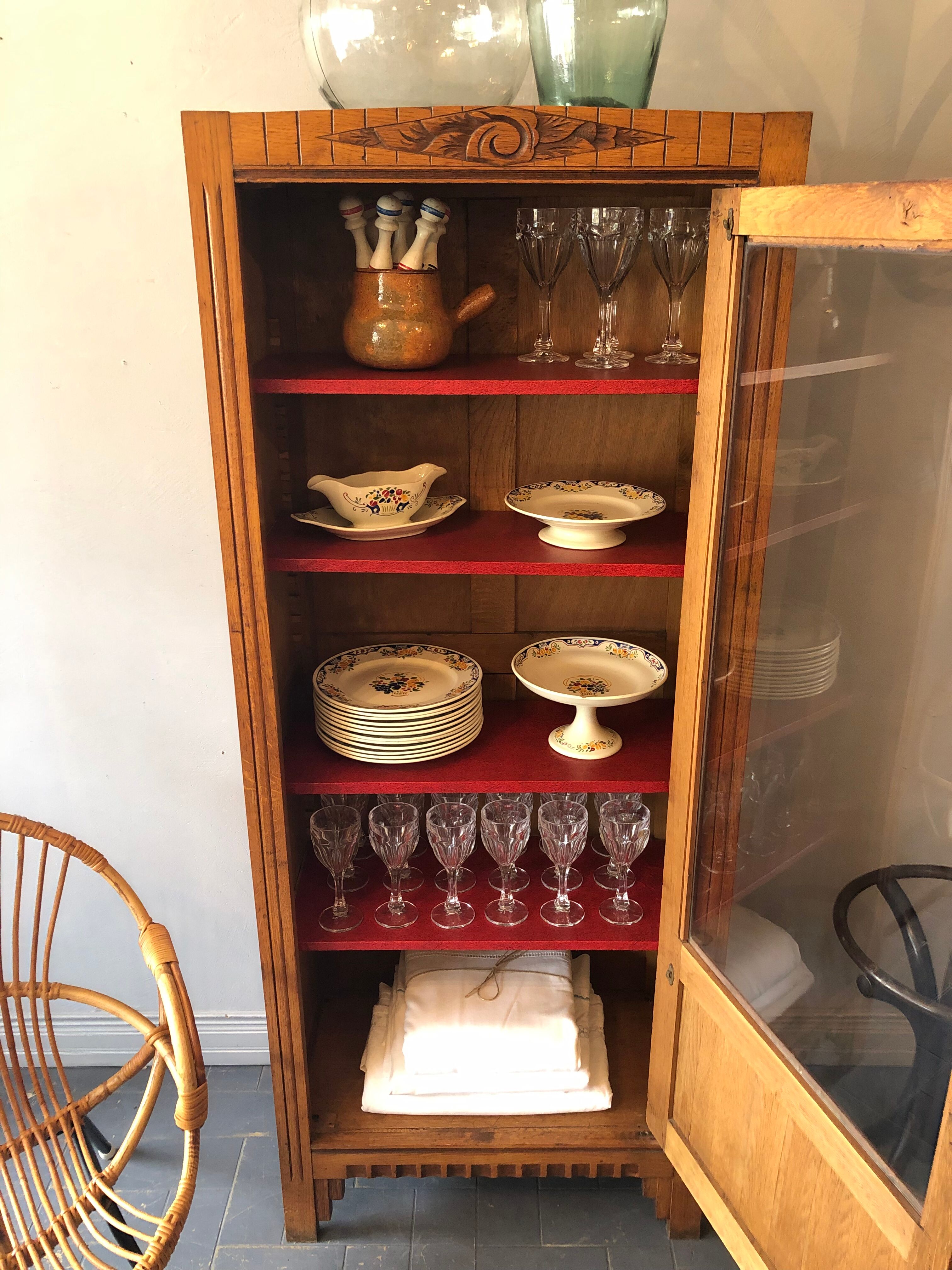 Art Deco glass cabinet