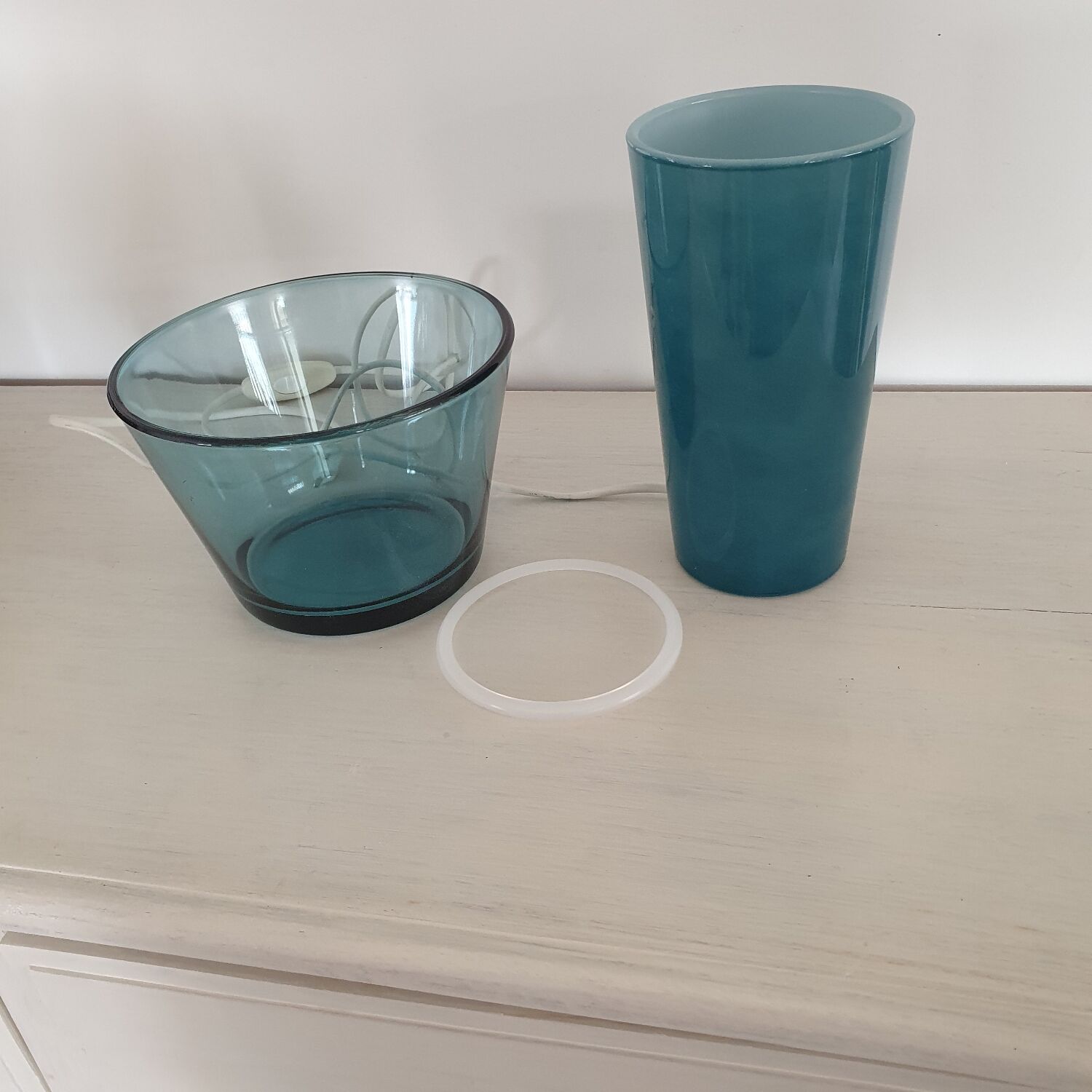 Blue mushroom lamp model Gavik ikea