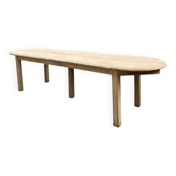 Grande table de communauté en chêne massif