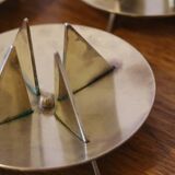 Trio of Scandinavian brass candlesticks Pierre Forsell for Skultuna