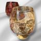 Harlequin liqueur/cognac decanter and 6 glasses, 1950s
