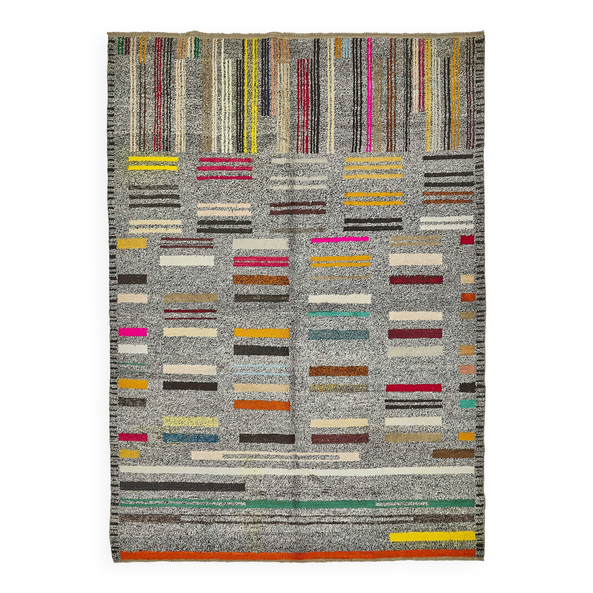 Handwoven Turkish Recycled Boho Rug 245 cm x 343 cm