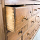 Pine bank of drawers