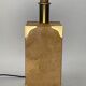 Cork and brass table lamp, bouclé shade. Leola Design Germany 1970s